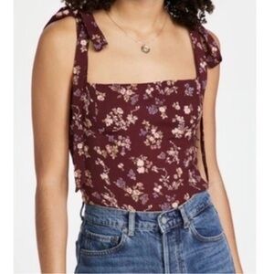Reformation Ellora Top - Tank - Women’s Size 2 - Floral Red